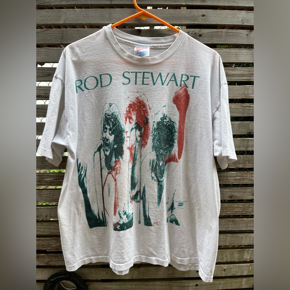 vintage Rod Stewart Hot Legs Tour T Shirt XL